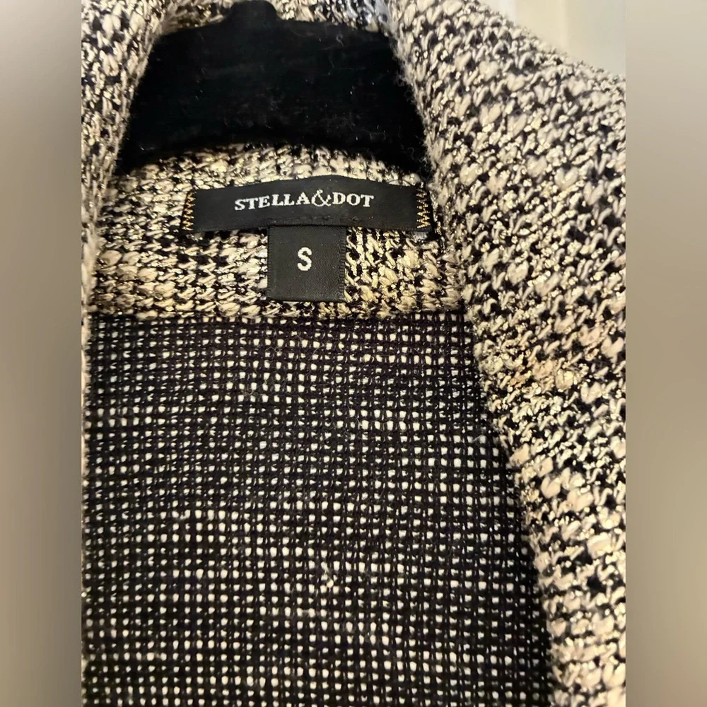 Stella & Dot Metallic Moto Jacket Size Small
